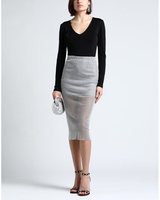Santa Brands Gray Midi Skirt