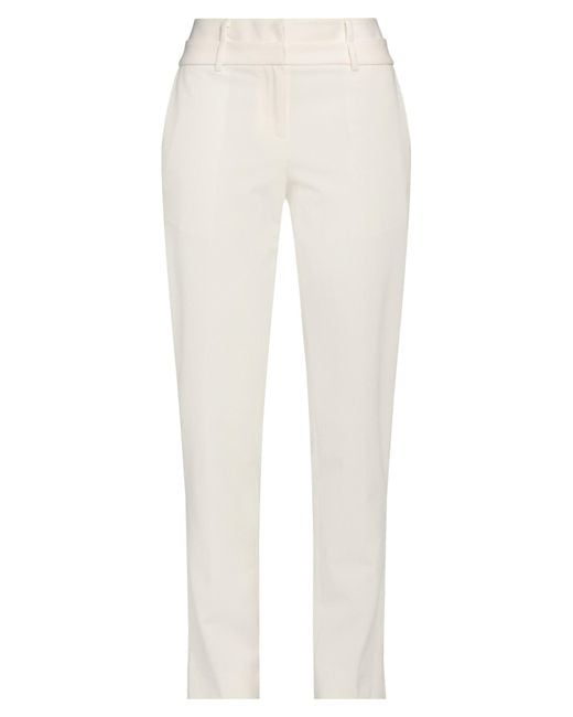 Ballantyne White Ivory Pants Polyester, Virgin Wool, Elastane