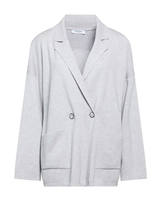 Gran Sasso Gray Light Blazer Virgin Wool