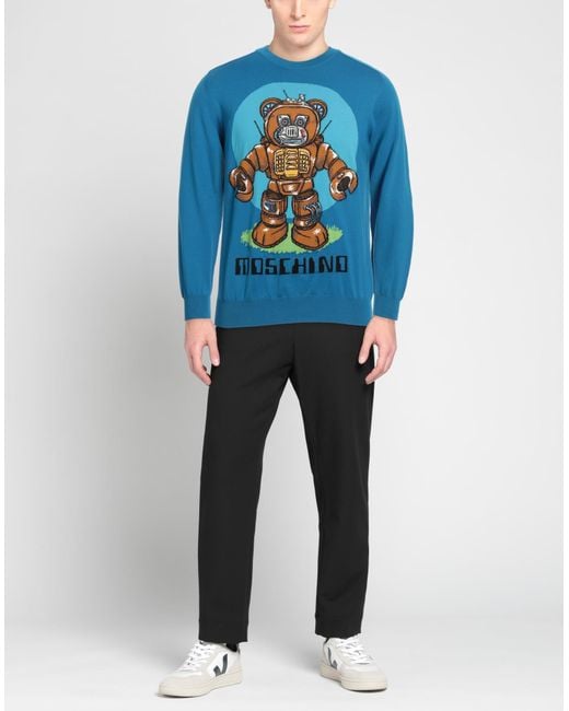 Pullover Moschino de hombre de color Blue