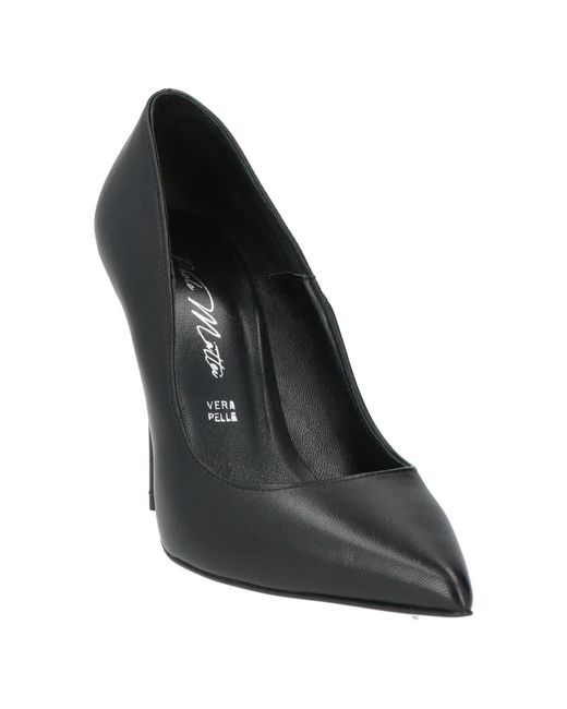 PAOLO MATTEI Black Pumps Leather