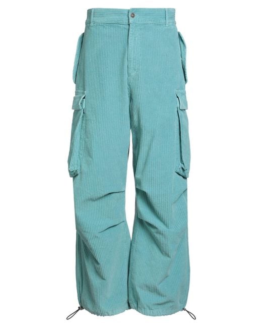 Alanui Blue Pants Cotton, Elastane for men