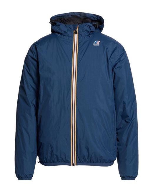 K-Way Blue Le Vrai 4.0 Claude Warm Puffer Polyamide for men