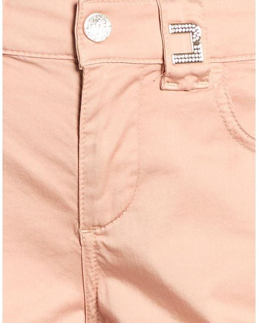 Liu Jo Natural Sand Pants Cotton, Polyester, Elastane