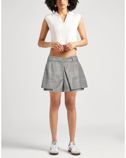 DES_PHEMMES Gray Shorts & Bermuda Shorts Virgin Wool, Polyester