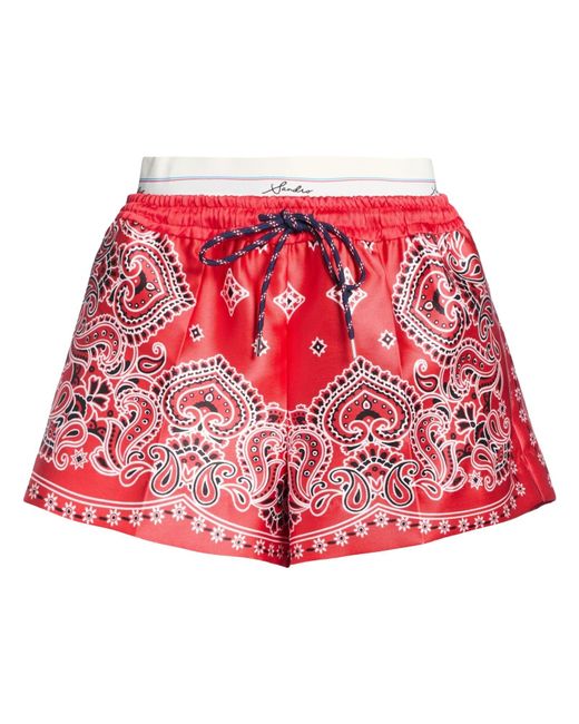Sandro Red Shorts & Bermuda Shorts Polyester