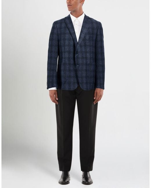 DIGEL Blue Blazer Acrylic, Virgin Wool, Polyester for men