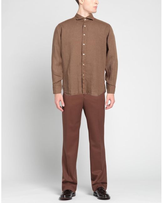 CALIBAN 820 Brown Shirt for men