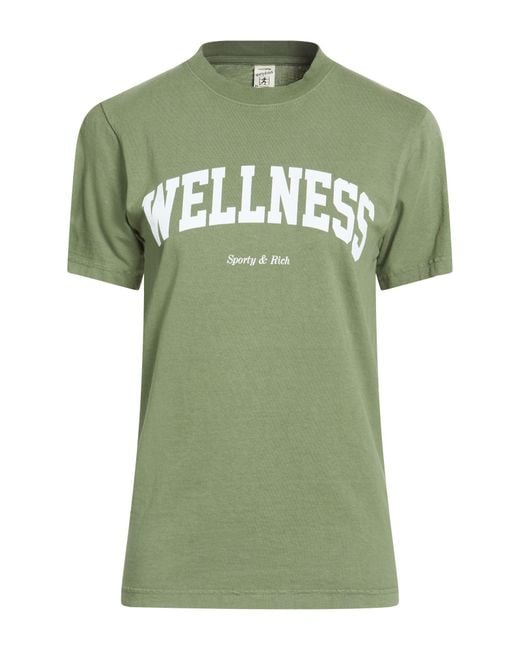 Sporty & Rich Green T-Shirt Cotton