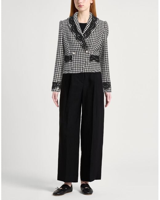 Cristinaeffe Black Blazer Polyester, Wool