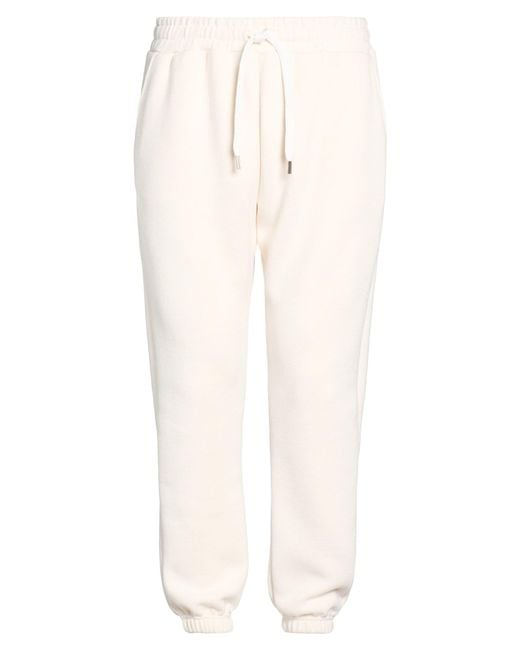 Takeshy Kurosawa White Pants Polyester, Viscose, Elastane for men