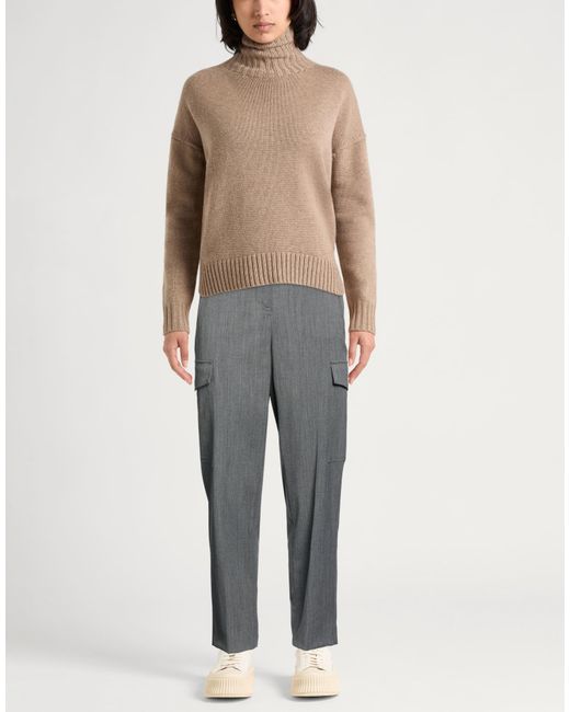 Twinset Gray Pants Polyester, Wool, Viscose, Elastane