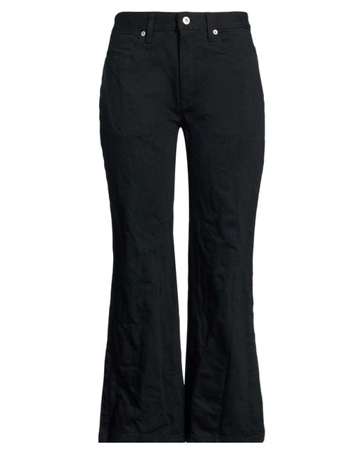 Jil Sander Black Jeans Cotton, Cow Leather