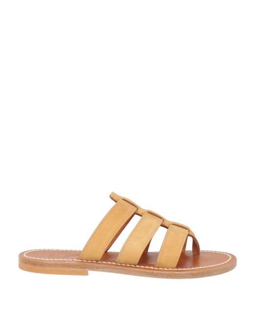 K. Jacques Brown Thong Sandal Leather