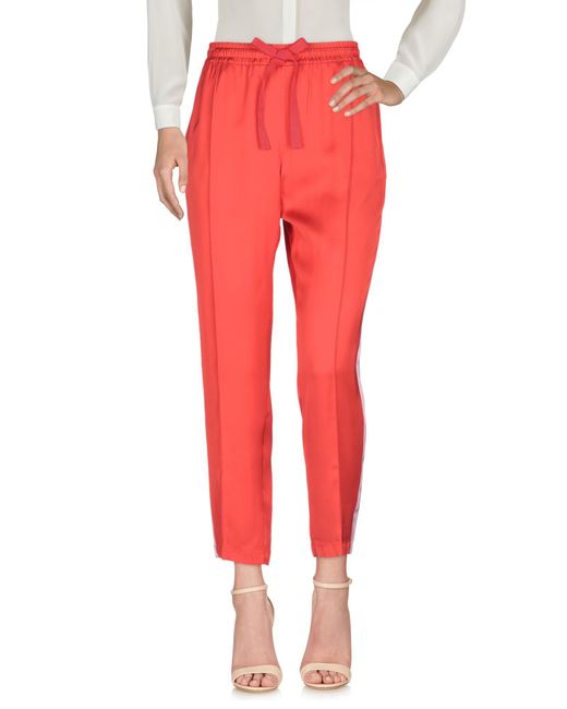 Semicouture Red Pants Viscose