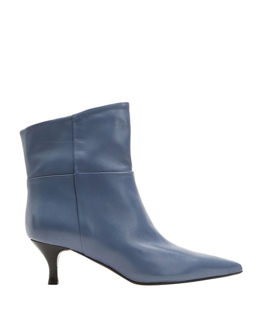 8 by YOOX Blue Ankle Boots