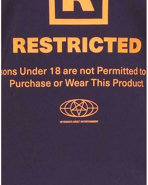 Vetements Blue T-shirt