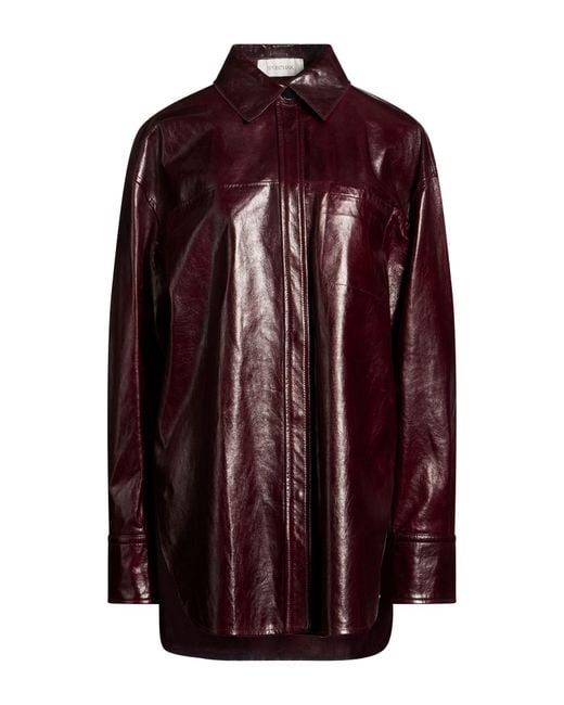 Sportmax Purple Burgundy Jacket Lambskin