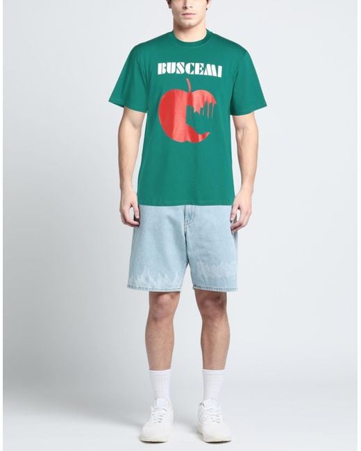Buscemi Green T-Shirt Cotton for men