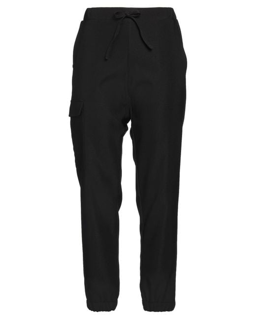 Caractere Black Pants Polyester, Elastane