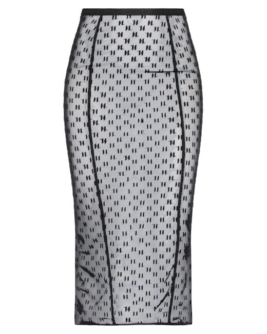 Karl Lagerfeld Gray Midi Skirt
