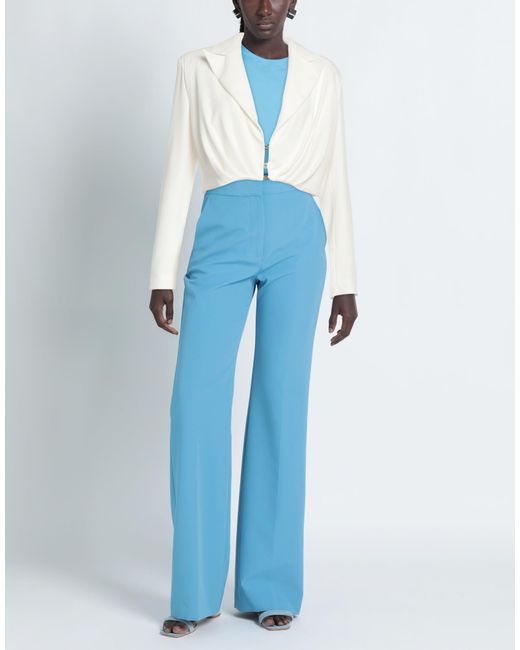 MONIQUE GARÇONNE White Blazer Polyester, Elastane