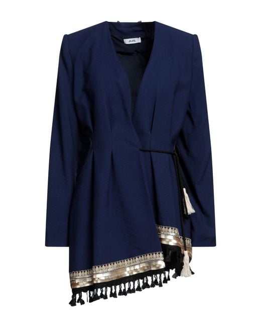 Jijil Blue Jacket Viscose, Polyester, Acetate, Polybutylene