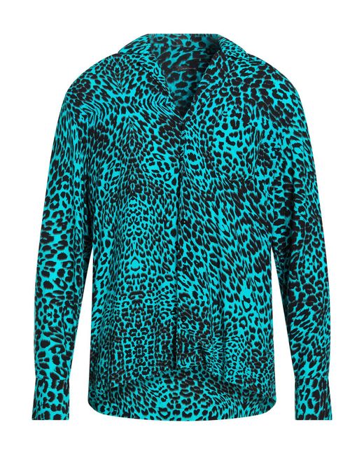 BENEVIERRE Blue Shirt Viscose for men