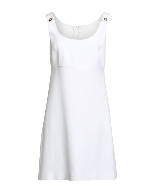 Versace White Mini Dress Acetate, Viscose
