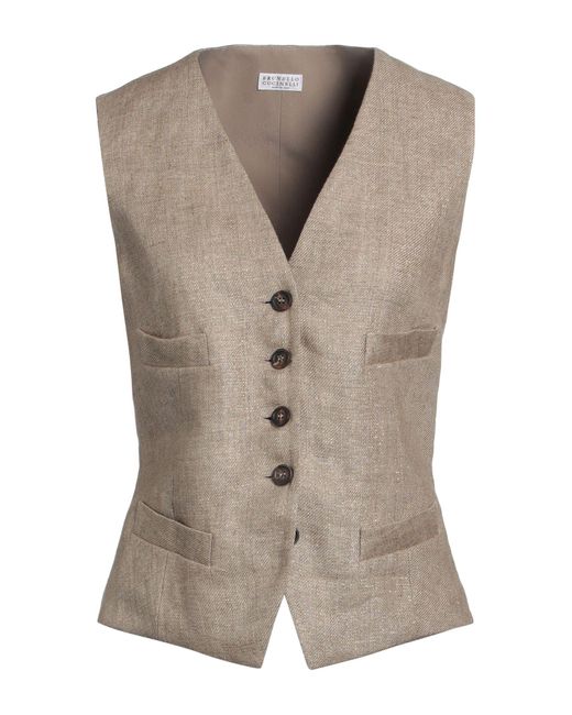 Brunello Cucinelli Gray Tailored Vest