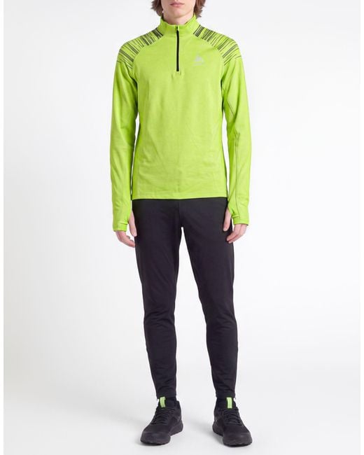 Odlo Green Sweatshirt Polyester, Elastane for men