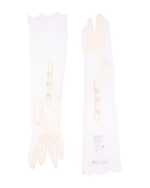 Dolce & Gabbana White Handschuhe