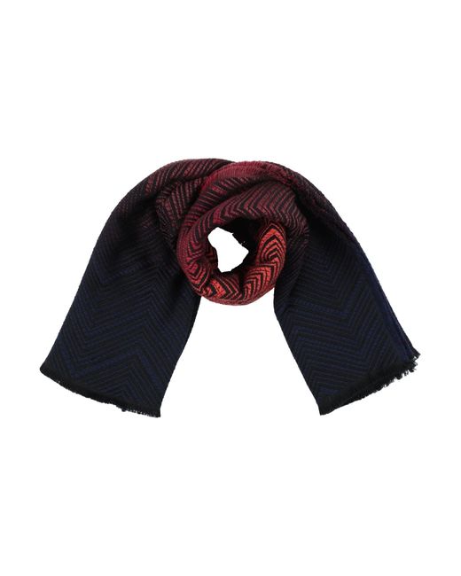 Missoni Blue Brick Scarf Wool for men