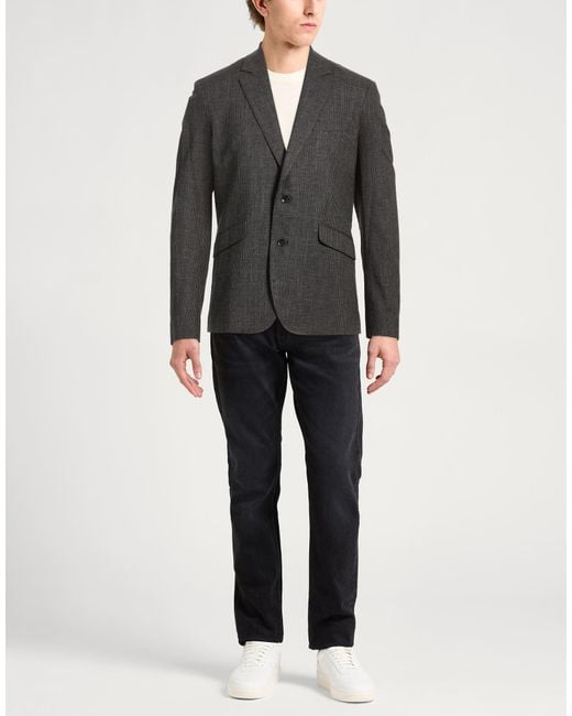 Rag & Bone Black Blazer Wool, Cotton, Linen, Elastane for men
