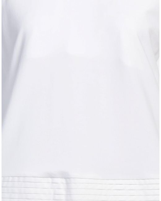 Alpha Studio White Top Cotton, Elastane