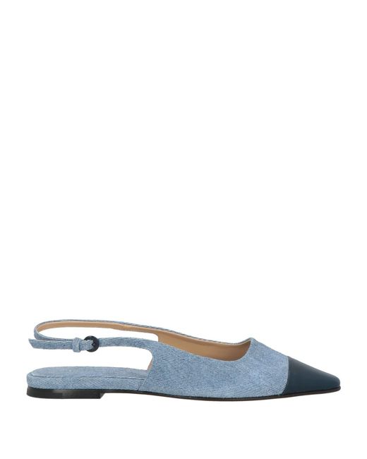 Dear Frances Blue Ballet Flats Leather