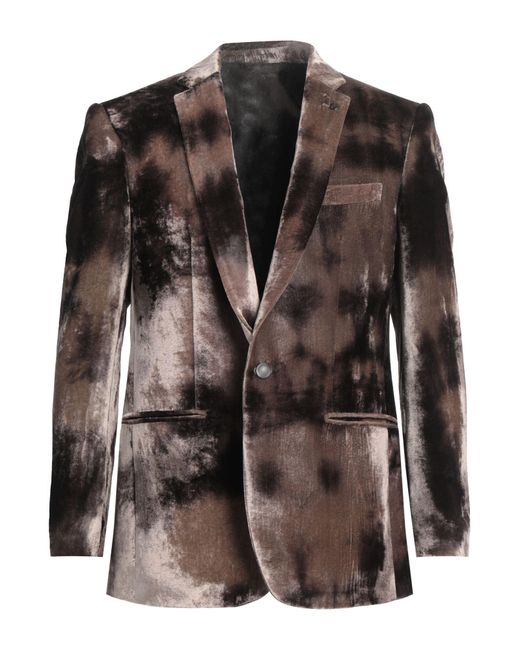 Messagerie Brown Patrizio Piscaglia Blazer Wool, Polyamide for men