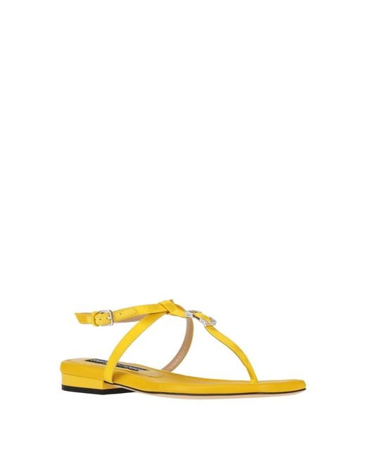 Sergio Rossi Yellow Thong Sandal