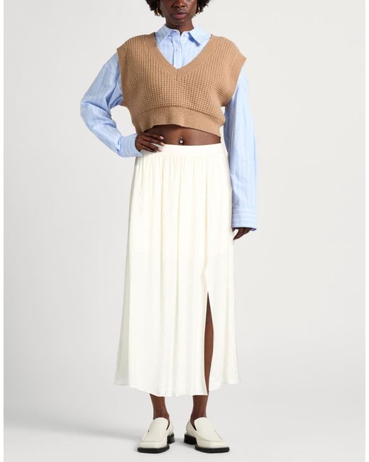 ARMANI EXCHANGE White Midi Skirt