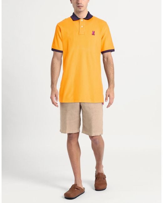 Polo Psycho Bunny de hombre de color Yellow