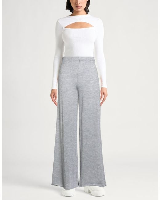 Circus Hotel Gray Pants Virgin Wool, Polyester, Polyamide