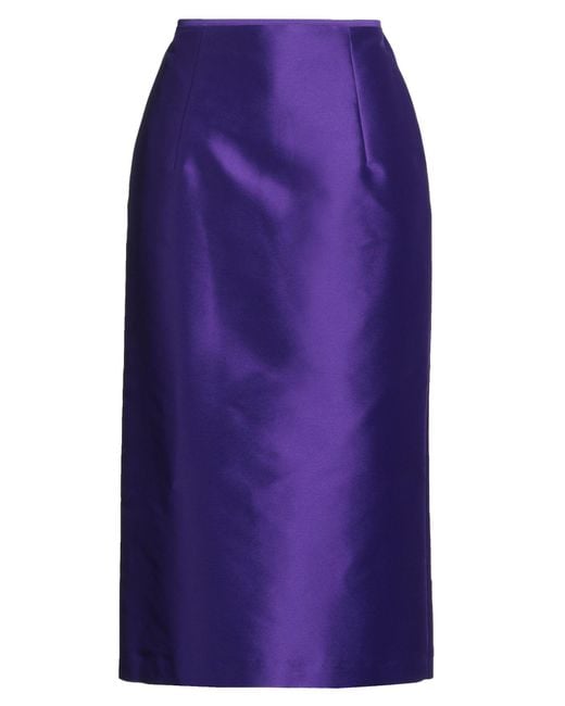 Lunatica Milano Purple Midi Skirt Polyester