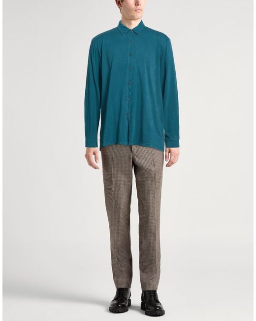 Crossley Blue Shirt Cotton for men