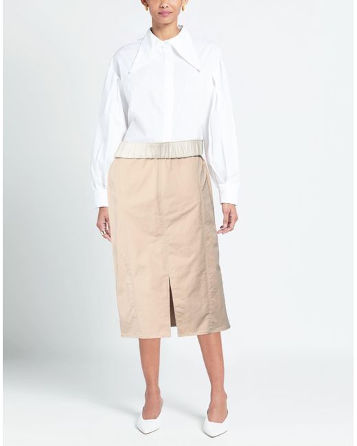 Johanna Ortiz Natural Midi Skirt