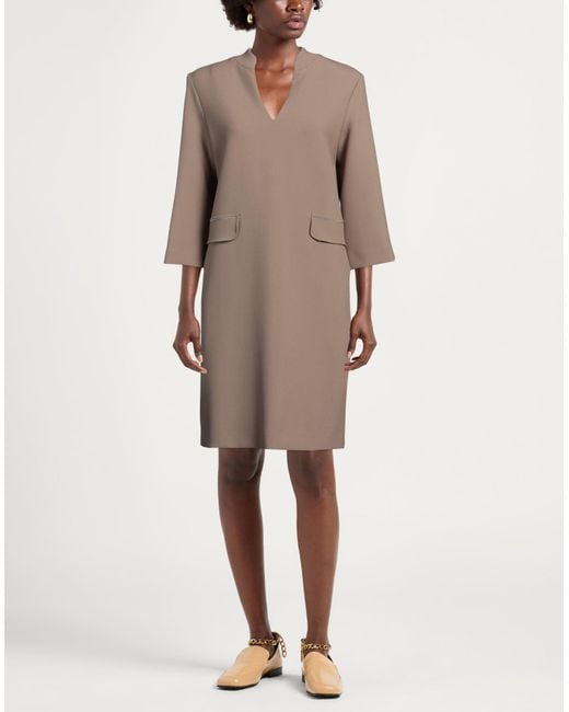 Peserico Brown Midi Dress