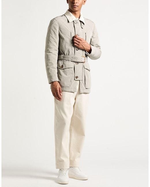 Brunello Cucinelli White Coat Polyester, Polyamide for men