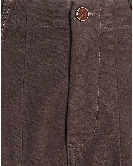 Alysi Brown Pants Cotton, Elastane