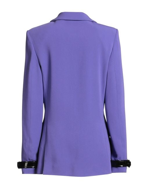 Moschino Purple Blazer Viscose, Elastane, Polyester, Polyurethane Resin
