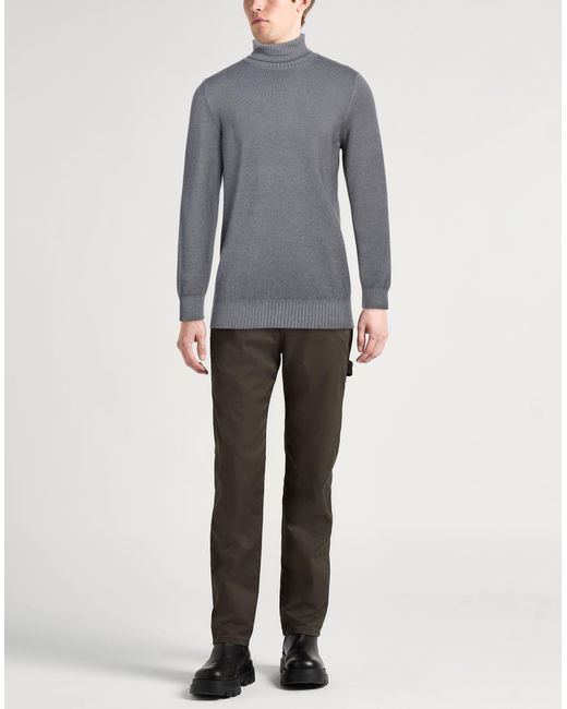 Barba Napoli Gray Lead Turtleneck Virgin Wool for men