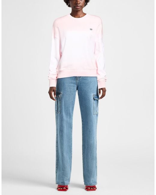 Chiara Ferragni Pink Sweatshirt